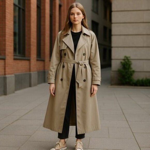 Vintage Jackets & Blazers - Vintage Misty Harbor Trench Coat with Liner Liner Size 14 Coat Size 16 Reg